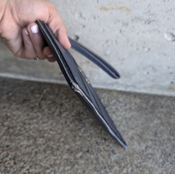 Michael Kors Denim & Leather Wristlet - Picture 9 of 14